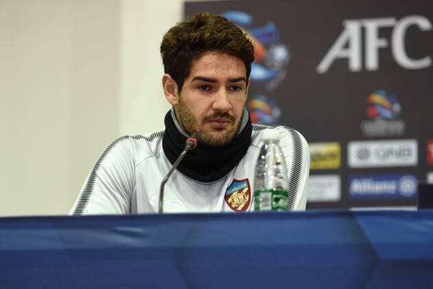 Brazilian football player Alexandre Rodrigues da Silva, known as Pato, of China s Tianjin Quanjian attends a press conference PK Pressekonferenz before the Group E match against South Korea s Jeonbuk Hyundai Motors during the 2018 AFC Champions League in Tianjin, China, 13 March 2018. Tianjin Quanjian in full swing for AFC group match against Jeonbuk Hyundai Motors  20180313_69650