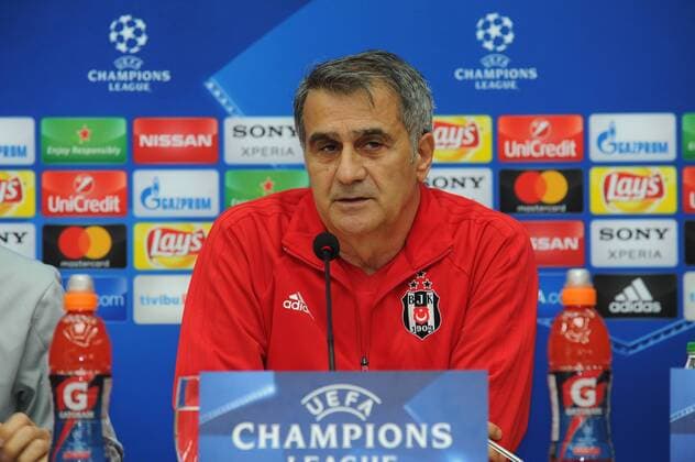 Besiktas s Football Team Coach Senol Gunes gives a press conference PK Pressekonferenz on the eve of the team s a day before their UEFA Champions League second leg match against Bayern Munchen on March 13 , 2018 in Istanbul , Turkey. 