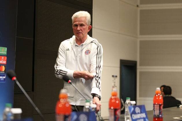 Chef-Trainer Jupp Heynckes (FC Bayern Muenchen) kommt zur Pressekonferenz, Pressekonferenz, FC Bayern Muenchen, Fussball, Achtelfinale, Champions League, 13.03.2018 Istanbul Istanbul Tuerkei