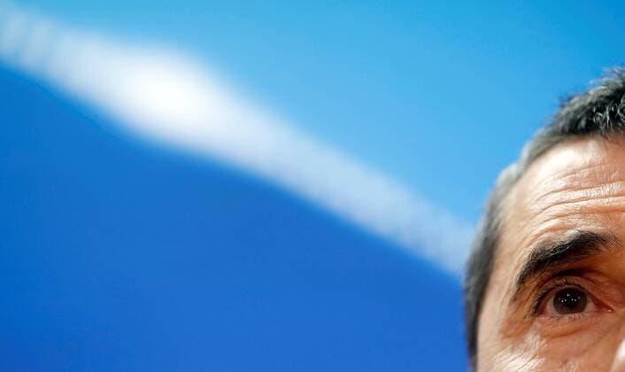 FC Barcelona Barca s head coach Ernesto Valverde attends a press conference PK Pressekonferenz prior to leading a training session of the team at the sports complex in Sant Joan Despi, Barcelona, Spain, 13 March 2018. FC Barcelona will face Chelsea FC on a Champions League round of 16 second leg soccer match on 14 March 2018 at the Camp Nou stadium in Barcelona. FC Barcelona s presser !ACHTUNG: NUR REDAKTIONELLE NUTZUNG!  Copyright: xAlbertoxEstevezx GRAF1299 20180313-636565601695672323