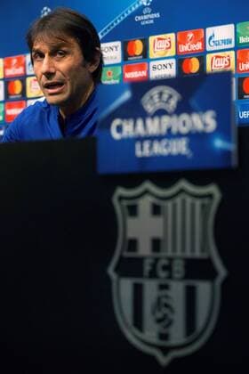 Chelsea s head coach Antonio Conte attends a press conference PK Pressekonferenz in Barcelona, Spain, 13 March 2018. FC Barcelona Barca will face Chelsea FC on a Champions League round of 16 second leg soccer match on 14 March 2018 at the Camp Nou stadium in Barcelona. Chelsea s press conference !ACHTUNG: NUR REDAKTIONELLE NUTZUNG!  Copyright: xEnricxFontcubertax GRAF1395 20180313-636565661672747057
