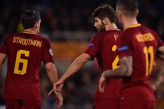 Kevin Strootman, Federico Fazio Roma Roma 13-03-2018 Stadio Olimpico Champions League, Ottavi di Finale. AS Roma - Shakhtar Donetsk Foto Andrea Staccioli Insidefoto andreaxstaccioli