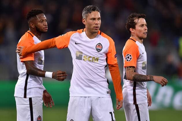 Fred, Marlos, Bernard Shakhtar Roma 13-03-2018 Stadio Olimpico Champions League, Ottavi di Finale. AS Roma - Shakhtar Donetsk Foto Andrea Staccioli Insidefoto andreaxstaccioli