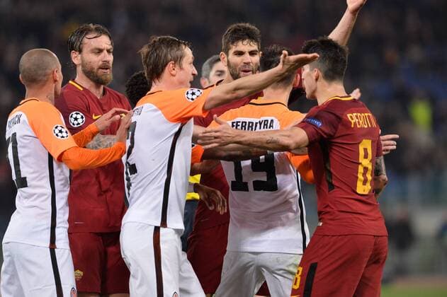 March 13, 2018 - Rome, Italy - Federico Fazio during the Champions League football match A.S. Roma vs Shakhtar Donetsk at the Olympic Stadium in Rome, on march 13, 2018. AS Roma v Shakhtar Donetsk - UEFA Champions League Round of 16: Second Leg  - ZUMAn230 20180313_zaa_n230_458 Copyright: xSilviaxLorex