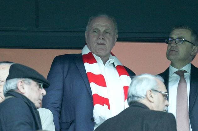 Praesident Uli Hoeness (FC Bayern Muenchen), Besiktas Istanbul vs. FC Bayern Muenchen, Fussball, Achtelfinale, Champions League, 14.03.2018 Istanbul Istanbul Tuerkei