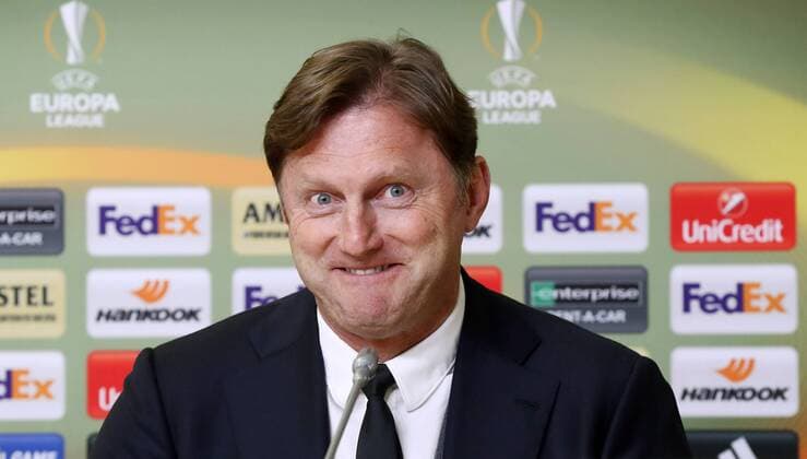 Bilder des Tages - SPORT RB Leipzig - PK St.Petersburg Euro League Sankt Petersburg, 14.03.2018, Krestowski-Stadion, Fussball, UEFA EURO EM Europameisterschaft Fussball League, Achtelfinale (Re), Zenit St. Petersburg - RB Leipzig , RB Leipzig Pressekonferenz am Vorabend. Im Bild: Trainer Ralph Hasenhüttl Hasenhuettl (RB Leipzig). ,