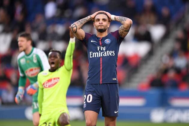 Fußball, Paris Saint Germain - Angers SCO 20 LAYVIN KURZAWA (PSG) - DECEPTION FOOTBALL : Paris SG vs Angers - Ligue 1 Conforama - 14 03 2018 AnthonyBIBARD FEP Panoramic 