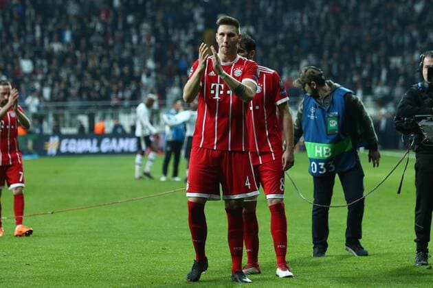 Niklas Sule of Bayern Munchen during the Champions league second leg match between Besiktas and Bayern Munchen at Vodafone Park in Istanbul , Turkey on March 14 , 2018. 