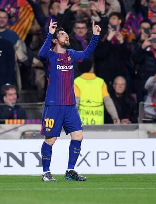 Fußball, CL, FC Barcelona - FC Chelsea FUSSBALL CHAMPIONS LEAGUE SAISON 2017 2018 ACHTELFINALE RUECKSPIEL FC Barcelona Barca - FC Chelsea London 14.03.2018 Lionel Messi (Barca) jubelt nach dem 1:0 Barcelona