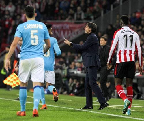 Athletic Bilbao s coach Jose Angel Ziganda during the UEFA Europa League round of 16 match between Athletic Bilbao and Olympique Marseille in Bilbao, Basque Country, Spain, 15 March 2018. Athletic Bilbao vs. Olympique Marseille !ACHTUNG: NUR REDAKTIONELLE NUTZUNG!  Copyright: xMiguelxTonax BIL003 20180315-636567398711860672