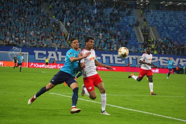 Russian Federation. Saint-Petersburg. Arena Saint-Petersburg. The UEFA Europa League. Zenit - RB Leipzig. Football match. Round of the Playoffs. MaksimxKonstantinov 