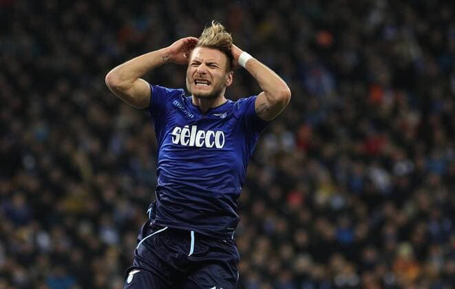 Bilder des Tages - SPORT March 15, 2018 - Kiev, Ukraine - Lazio s Ciro Immobile reacts during the Europa League round of 16, soccer match between Dynamo Kiev and Lazio at the Olympic Stadium in Kiev. Ukraine, Thursday, March 15, 2018 Dynamo Kiev v Lazio - UEFA Europa League Round of 16: Second Leg  - ZUMAn230 20180315_zaa_n230_367 Copyright: xDanilxShamkinx