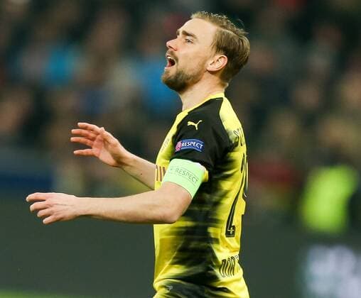 15.03.2018, Red Bull Arena, Salzburg, AUT, UEFA EL, FC Salzburg vs Borussia Dortmund, Achtelfinale, Rueckspiel, im Bild Marcel Schmelzer (Borussia Dortmund) during the UEFA Europa League Round of 16, 2nd Leg Match between FC Salzburg and Borussia Dortmund at the Red Bull Arena in Salzburg, Austria on 2018 03 15. Salzburg