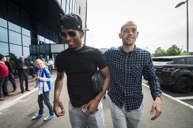 - GENT, BELGIUM: Gent s Renato Neto and Gent s Nicklas Pedersen arrive at the Ghelamco Arena as KAA Gent became champion for the first time after winning Yesterday the Jupiler Pro League match between KAA Gent and Standard de Liege, Friday 22 May 2015 in Gent, on the ninth day of the Play-off 1. JASPERxJACOBS x81212097x