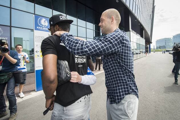 - GENT, BELGIUM: Gent s Renato Neto and Gent s Nicklas Pedersen arrive at the Ghelamco Arena as KAA Gent became champion for the first time after winning Yesterday the Jupiler Pro League match between KAA Gent and Standard de Liege, Friday 22 May 2015 in Gent, on the ninth day of the Play-off 1. JASPERxJACOBS x81212134x