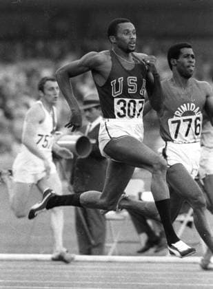 Olympiade 1968 in Mexiko Tommie Smith (USA) in Aktion 14.10.1968