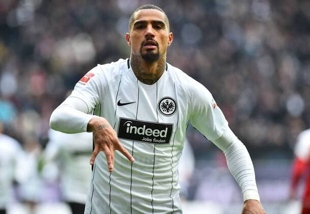 Themen der Woche - SPORT Bilder des Tages SPORT 17.03.2018, xekx, Fussball 1. Bundesliga, Eintracht Frankfurt - FSV Mainz 05, emspor v.l. Kevin-Prince Boateng (Eintracht Frankfurt) celebrate the goal, Torjubel zum 1:0 Frankfurt *** 17 03 2018 xekx Football 1 Bundesliga Eintracht Frankfurt FSV Mainz 05 emspor v k Kevin Prince Boateng Eintracht Frankfurt celebrate the goal Torjubel zum 1 0 Frankfurt