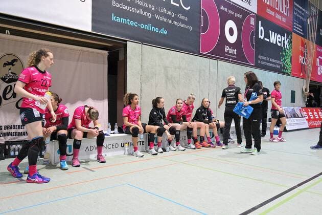 Enttaeuschte Gesichter bei Metzingen nach der Niederlage Handball 1. HBF TusSies Metzingen vs. Thueringer HC 2018-03-17 Metzingen Copyright: xEIBNER SebastianxBaurx EP_SBAUR