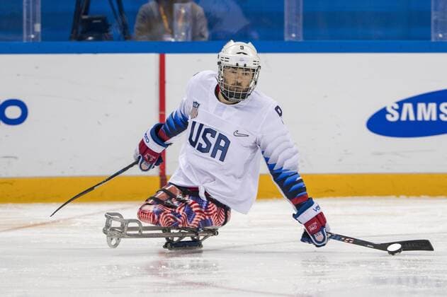 March 26, 2018 - Pyeongchang, South Korea - Travis DODSON (USA) during The Ice hockey Eishockey gold medal game between Canada and United States during day nine of the PyeongChang 2018 Paralympic Games on March 18, 2018 in Gangneung, South Korea. USA v Canada - Paralympic Games - Ice Hockey gold medal match  - ZUMAn230 20180326_zaa_n230_048 Copyright: xMauroxUjettox