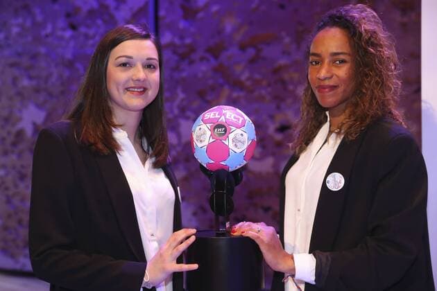 Themen der Woche - SPORT Bilder des Tages - SPORT Blandine Danette et Estelle Nze Minko HANDBALL : Conference de Presse Euro Feminin 2018 - 19 03 2018 GwendolineLeGoff Panoramic 