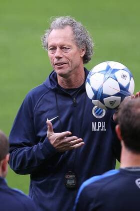 - MANCHESTER, UNITED KINGDOM: Club s head coach Michel Preud homme pictured during a training session of Belgian soccer team Club Brugge KV in Manchester, United Kingdom, Monday 17 August 2015. Tomorrow Club is playing British soccer club Manchester United ManU FC, the first leg game of the play-offs for the UEFA Champions League competition. BRUNOxFAHY x84299375x