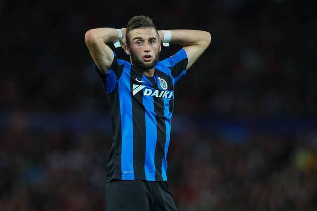 - MANCHESTER, UNITED KINGDOM: Club s Tuur Dierckx reacts during a soccer game between British club Manchester United ManU FC and Belgian team Club Brugge KV in Manchester, United Kingdom, Tuesday 18 August 2015, the first leg of the play-offs for the UEFA Champions League competition. BRUNOxFAHY x84381671x
