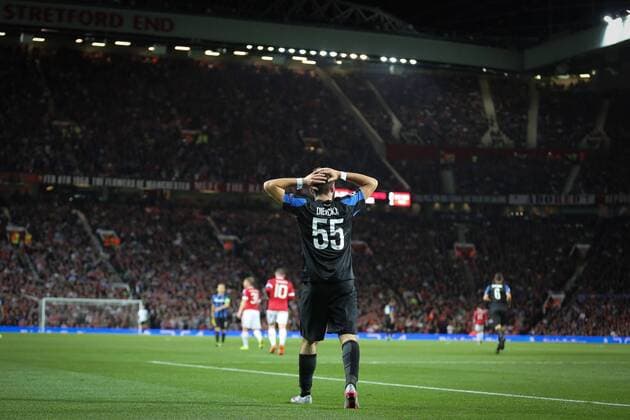 - MANCHESTER, UNITED KINGDOM: Club s Tuur Dierckx reacts during a soccer game between British club Manchester United ManU FC and Belgian team Club Brugge KV in Manchester, United Kingdom, Tuesday 18 August 2015, the first leg of the play-offs for the UEFA Champions League competition. BRUNOxFAHY x84382672x