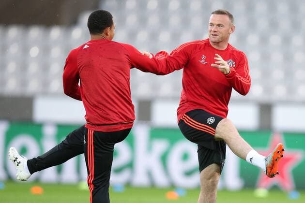 - BRUGGE, BELGIUM: Manchester s Wayne Rooney pictured during a training session of British soccer club Manchester United ManU in Brugge, Tuesday 25 August 2015. Tomorrow Belgian first league soccer team Club Brugge will play the return game of the play-offs of the Uefa Champions League competition against British soccer club Manchester United FC. Manchester United won the first leg 3-1. BRUNOxFAHY x84610958x