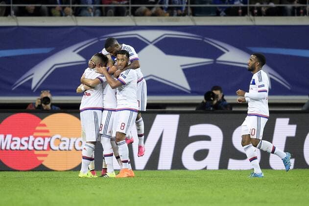 - GENT, BELGIUM: Lyon s Christophe Jallet celebrates after scoring during the first game in the group stage of the Uefa Champions League competition, in group H, between Belgian first league soccer team KAA Gent and Olympique Lyon, in Gent, Wednesday 16 September 2015. YORICKxJANSENS x85281599x