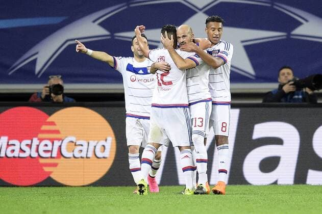 - GENT, BELGIUM: Lyon s Christophe Jallet celebrates after scoring during the first game in the group stage of the Uefa Champions League competition, in group H, between Belgian first league soccer team KAA Gent and Olympique Lyon, in Gent, Wednesday 16 September 2015. YORICKxJANSENS x85281651x