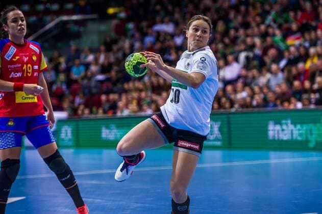 EM Quali, Deutschland - Spanien Anna Loerper (DEU) beim EM Quali, Deutschland - Spanien. Stuttgart. 21.03.18 Handball EM Quali , Stuttgart Baden Wuerttemberg Deutschland Scharrena