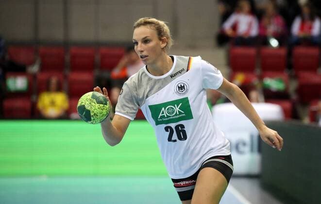 Handball Frauen DHB Deutschland - Spanien Deutschland, Stuttgart, 21.03.2018, Handball, Länderspiel, Frauen, DHB Deutschland - Spanien: Angie Geschke (Deutschland).