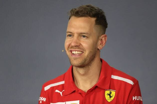 22nd March 2018, Melbourne Grand Prix Circuit, Melbourne, Australia; Melbourne Formula One Grand Prix, Arrivals and press conference PK Pressekonferenz Scuderia Ferrari, Sebastian Vettel  ActionPlus12003684