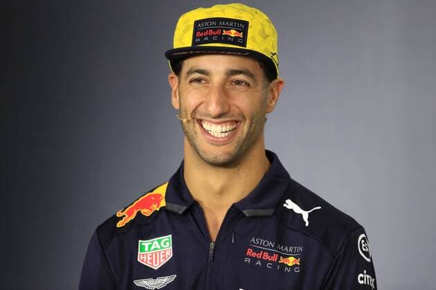 22nd March 2018, Melbourne Grand Prix Circuit, Melbourne, Australia; Melbourne Formula One Grand Prix, Arrivals and press conference PK Pressekonferenz Red Bull Racing TAG Heuer, Daniel Ricciardo  ActionPlus12003688