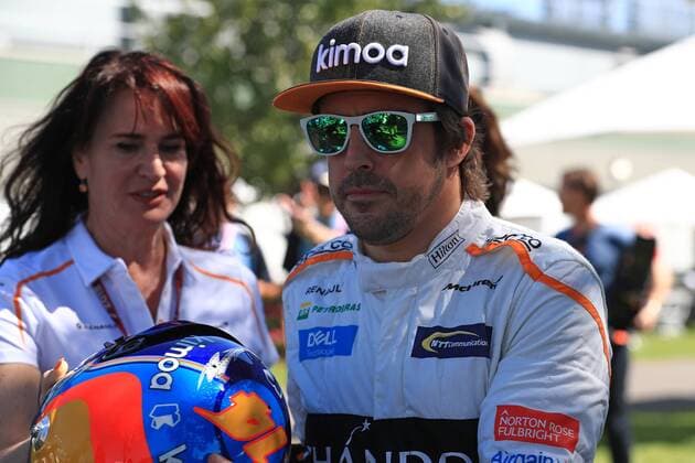 22nd March 2018, Melbourne Grand Prix Circuit, Melbourne, Australia; Melbourne Formula One Grand Prix, Arrivals and press conference PK Pressekonferenz McLaren, Fernando Alonso  ActionPlus12003735