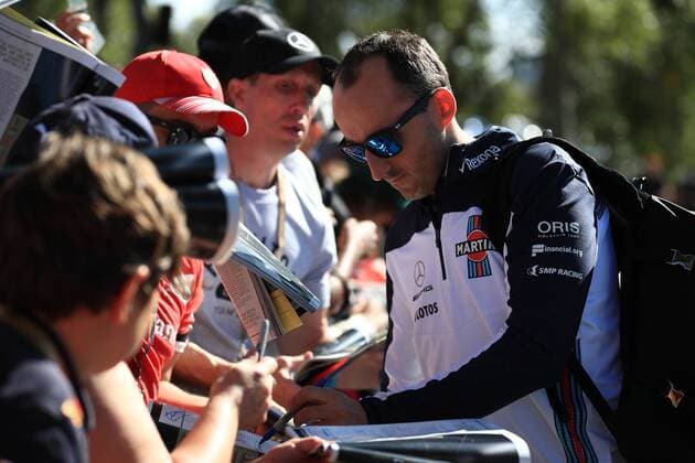 22nd March 2018, Melbourne Grand Prix Circuit, Melbourne, Australia; Melbourne Formula One Grand Prix, Arrivals and press conference PK Pressekonferenz Robert Kubica  ActionPlus12003715