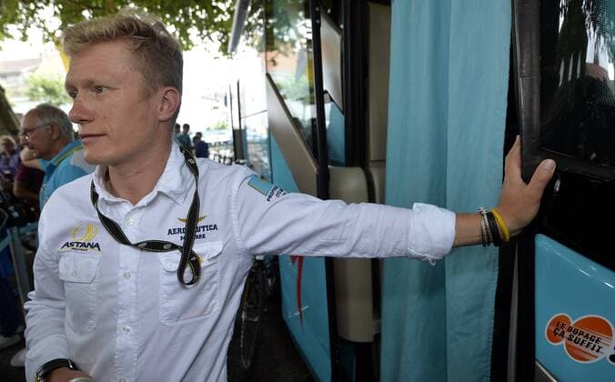 - BERGERAC, FRANCE: Alexandr Vinokurov, General Manager of Astana Pro Team pictured at the start of stage 19 of the 101st edition of the Tour de France cycling race, 208,5 km from Maubourguet Pays du Val d Adour to Bergerac, France, on Friday 25 July 2014. ERICxLALMAND  x60574275x
