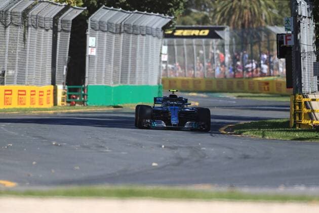 23rd March 2018, Melbourne Grand Prix Circuit, Melbourne, Australia; Melbourne Formula One Grand Prix, Friday free practice; Mercedes AMG Petronas Motorsport AMG F1 Team; Valtteri Bottas  ActionPlus12004173
