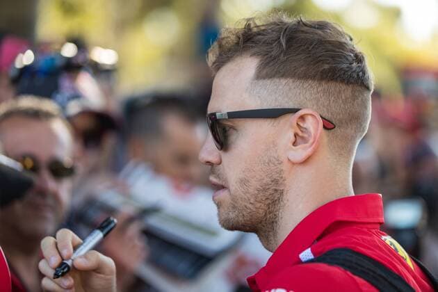 Bilder des Tages - SPORT Sebastian Vettel (Scuderia Ferrari) mit neuer Frisur, Grosser Preis von Australien 2018, Rennen, Motorsport, Formel 1, 23.03.2018, Melbourne Copyright: xIllman Eibner-Pressefotox EP_EER