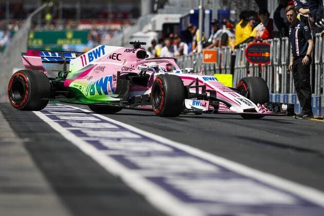 PEREZ Sergio (mex), Force India F1 VJM11, action during 2018 Formula 1 championship at Melbourne, Australian Grand Prix, from March 22 To 25 - Photo Motorsports: FIA Formula One World Championship WM Weltmeisterschaft 2018, Melbourne, Victoria : Motorsports: Formula 1 2018 Rolex Australian Grand Prix, Melbourne Australia