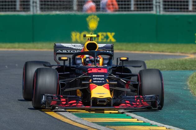 Max Verstappen (Red Bull Racing) mit seinem Auto auf der Strecke, Grosser Preis von Australien 2018, freies Training, Motorsport, Formel 1, 23.03.2018, Melbourne Copyright: xIllman Eibner-Pressefotox Ep_eer