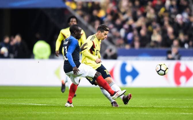 James Rodriguez (Col) - Ngolo Kante (Fra) FOOTBALL : France vs Colombie - Match Amical - Saint Denis - 23 03 2018 FedericoPestellini Panoramic 