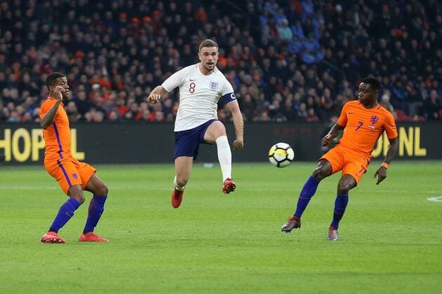 Netherlands v England International Friendly L?nderspiel Jordan Henderson of England in action during the International Friendly match at Amsterdam Arena, Amsterdam Content Not Available For UK Newspapers Copyright: xPaulxChestertonx FIL-11538-0039