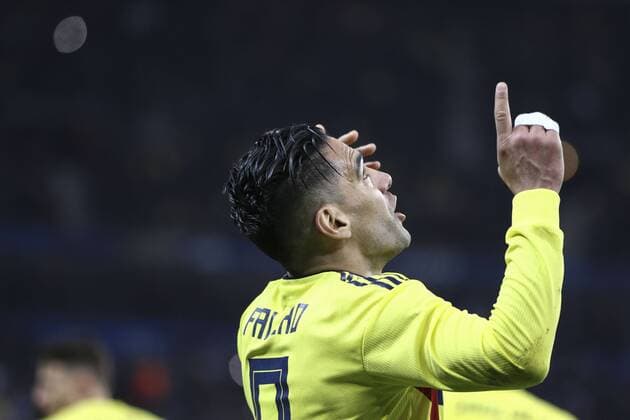 Fußball, Frankreich - Kolumbien March 23, 2018 - Saint-Denis, Ile-de-France, France - Radamel Falcao, during the friendly football match between France and Colombia at the Stade de France, in Saint-Denis, on the outskirts of Paris, on March 23, 2018. France v Colombia - International Friendly Länderspiel  - ZUMAn230 20180323_zaa_n230_474 Copyright: xElyxandroxCegarrax