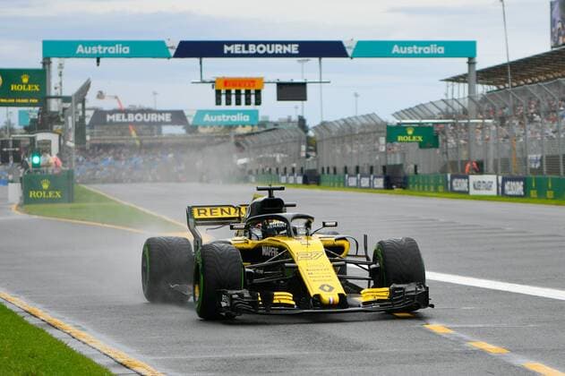 March 24, 2018: Nico Hulkenberg (DEU) 27 from the Renault F1 team leaves pit lane during practice session three at the 2018 Australian Formula One Grand Prix at Albert Park, Melbourne, Australia. Cal Sport Media Formula One 2018: Australia - Qualifying and Practice 3 - ZUMAc04_ 20180324_zaf_c04_004 Copyright: xSydneyxLowx