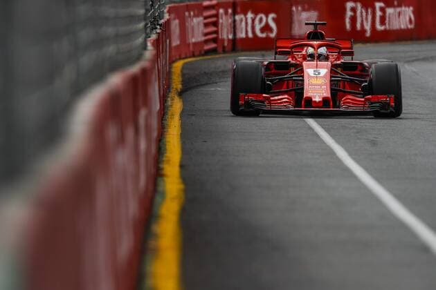 VETTEL Sebastian (ger), Scuderia Ferrari SF71H, action during 2018 Formula 1 championship at Melbourne, Australian Grand Prix, from March 22 To 25 - s: FIA Formula One World Championship WM Weltmeisterschaft 2018, Melbourne, Victoria : Motorsports: Formula 1 2018 Rolex Australian Grand Prix, Melbourne Australia