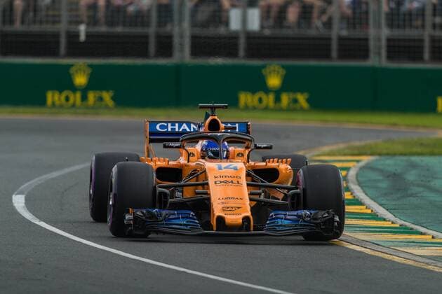 Fernando Alonso (McLaren Honda) mit seinem Auto auf der Strecke, Grosser Preis von Australien 2018, Rennen, Motorsport, Formel 1, 24.03.2018, Melbourne Copyright: xIllman Eibner-Pressefotox EP_eer