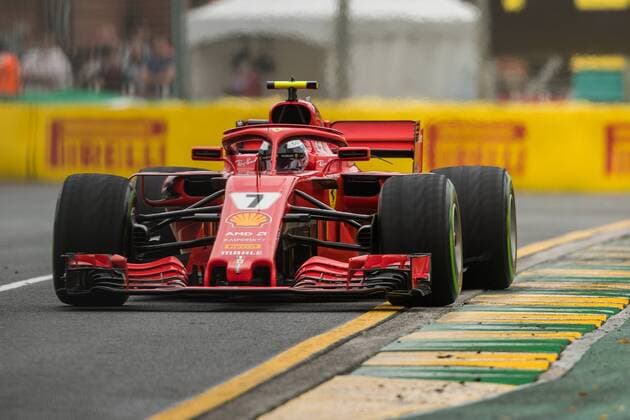 Kimi Raikkoenen (Scuderia Ferrari) mit seinem Auto auf der Strecke, Grosser Preis von Australien 2018, Rennen, Motorsport, Formel 1, 24.03.2018, Melbourne Copyright: xIllman Eibner-Pressefotox EP_eer