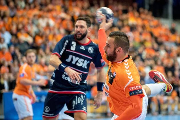 180324 Kristianstads Mario Lipovac under handbollsmatchen i Champions League mellan Kristianstad och Flensburg den 24 mars 2018 i Kristianstad. Copyright: AvdoxBilkanovic BB180324AB007