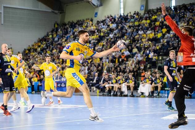 2018.03.24 Kielce Pilka reczna mezczyzn Liga Mistrzow sezon 2017 2018 PGE Vive Kielce - Rhein-Neckar Loewen N z Blaz Janc Foto Lukasz Laskowski PressFocus 2018.03.24 Kielce Handball VELUX EHF Champions League Last 16 PGE Vive Kielce - Rhein-Neckar Loewen Blaz Janc Credit: Lukasz Laskowski PressFocus NEWSPIX.PL --- Newspix.pl  20180324_aPF_037